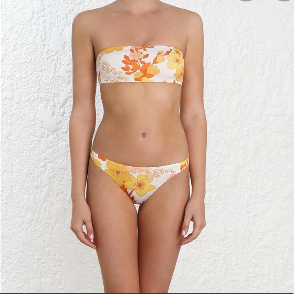 NWT Zimmermann Primrose Bandeau Floral Bikini